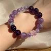 Rhythmic Purple Crystal Bracelet: Qixi Limited Edition with Nine Purple Li Fire Beads - Women's Douyin Style