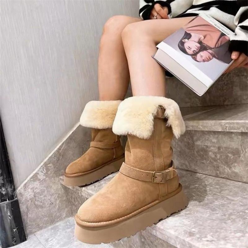 Mid-calf Boots, Sleeve Snow Boots, Anti-slip Women's Shoes