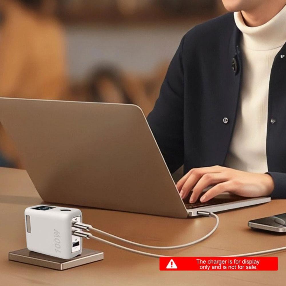Dustproof Silicone Case Carrying Case for Anker 100W 3-Port Charger With Screen Display Travel