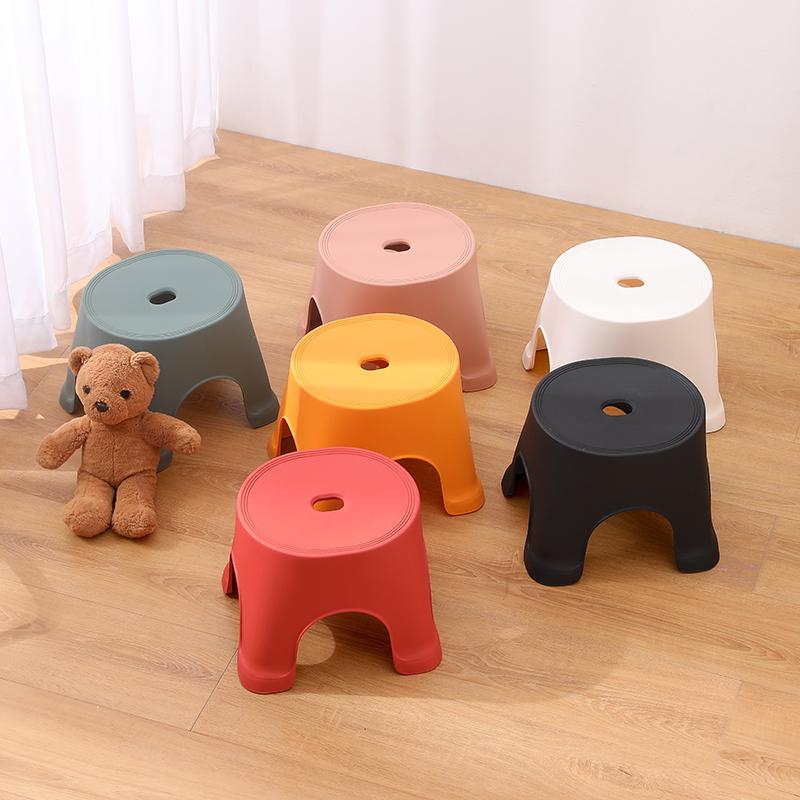 Children's Plastic Non-Slip Stool - Durable for Shoe Changing, Bathroom, and Living Room Use.