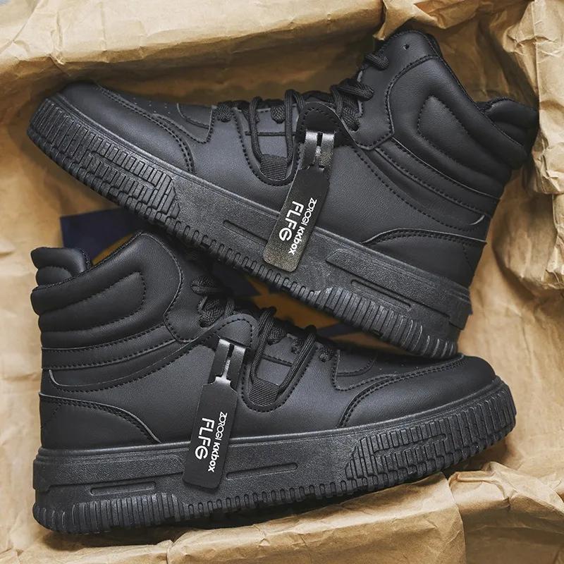 Men's Boots Casual Sneakers 2026 New Trend Designer Shoes for Men High Top Couple Skateboarding Shoes Warm Waterproof Snow Boots
