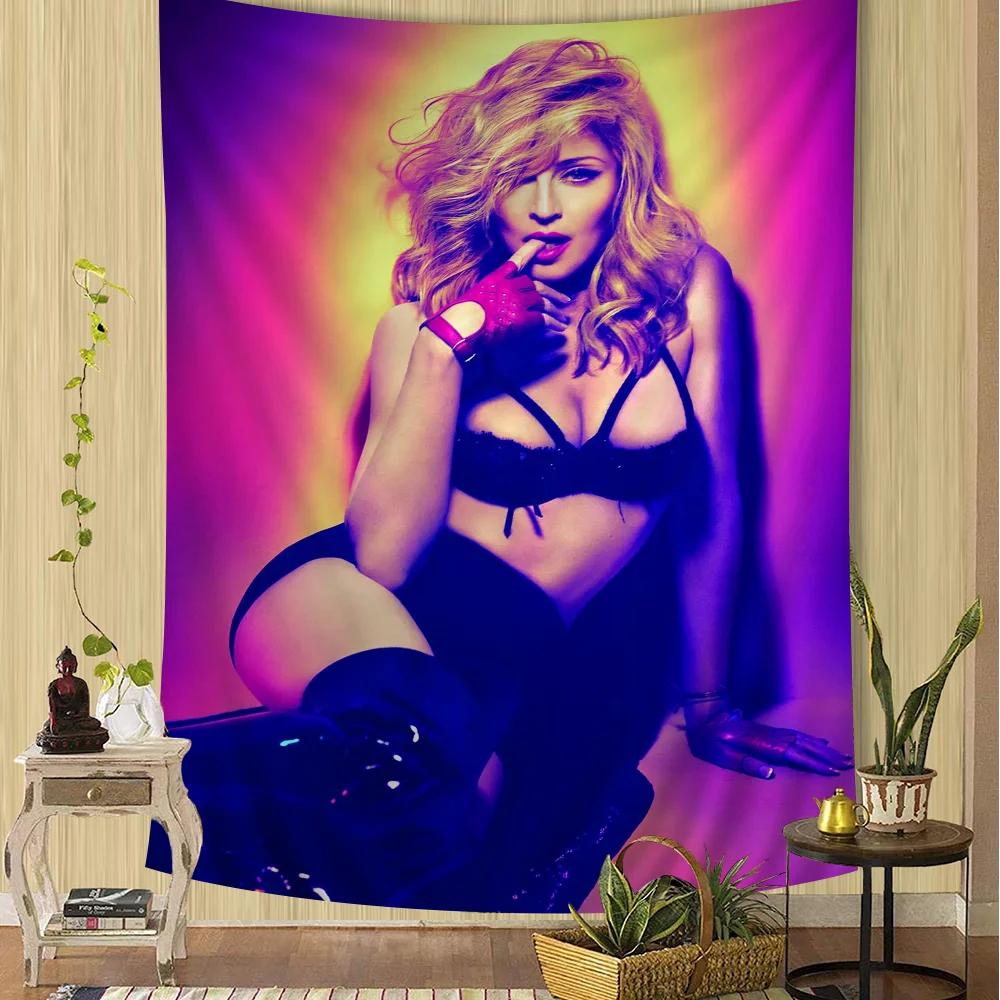 Arazzo Madonna Anni '80 Arazzo Anime Appeso Tarot Tappeti da Parete Hippie Lenzuola da Appendere in Stanza Arazzo Anime
