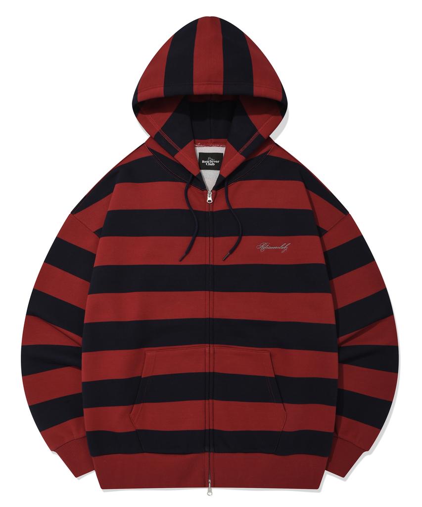 Retriever Club Bold Stripe Hood Zip Up [Red]