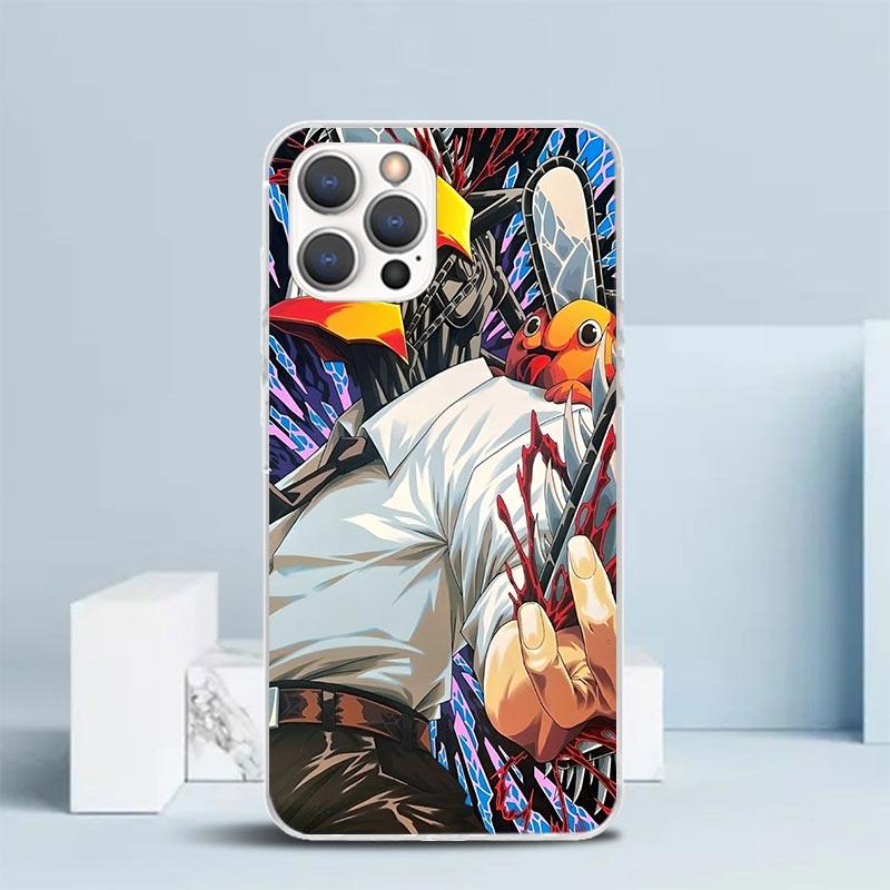 

C-Chainsaw Mans Denji Phone Case For IPhone 16 17 Air 16E 15 14 Plus 13 Mini 12 11 Pro Max 7 8 + SE 2020 Soft TPU Back Cover 16 iPhone 15 Plus