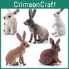Premium Pvc Static Rabbit Model Ideal For Miniature Farm Displays And Home Decor