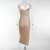 Women Sexy Glitter Sequins Dress Elegant High Slit Spaghetti Straps Bridesmaid Dress for Party Gown Evening Prom