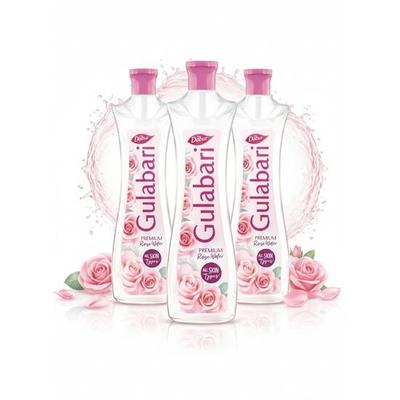 Apă de trandafiri Gulabari Premium - 400 ml (Pachet de 3) | Fără paraben | Curăță, hidratează și hidratează pielea | Echilibrează și restabilește nivelul pH-ului pielii