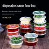 Disposable Plastic Sauce Containers with Lids, 50ml, 100-Pack