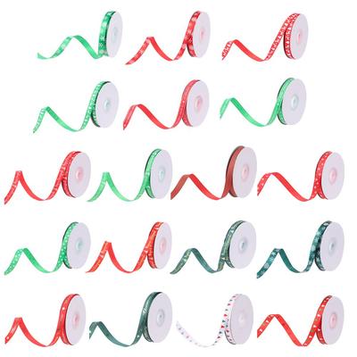 DIY Christmas Decor Printed Grosgrain Ribbons Wedding Decoration Gift Wrapping Christmas Ribbon