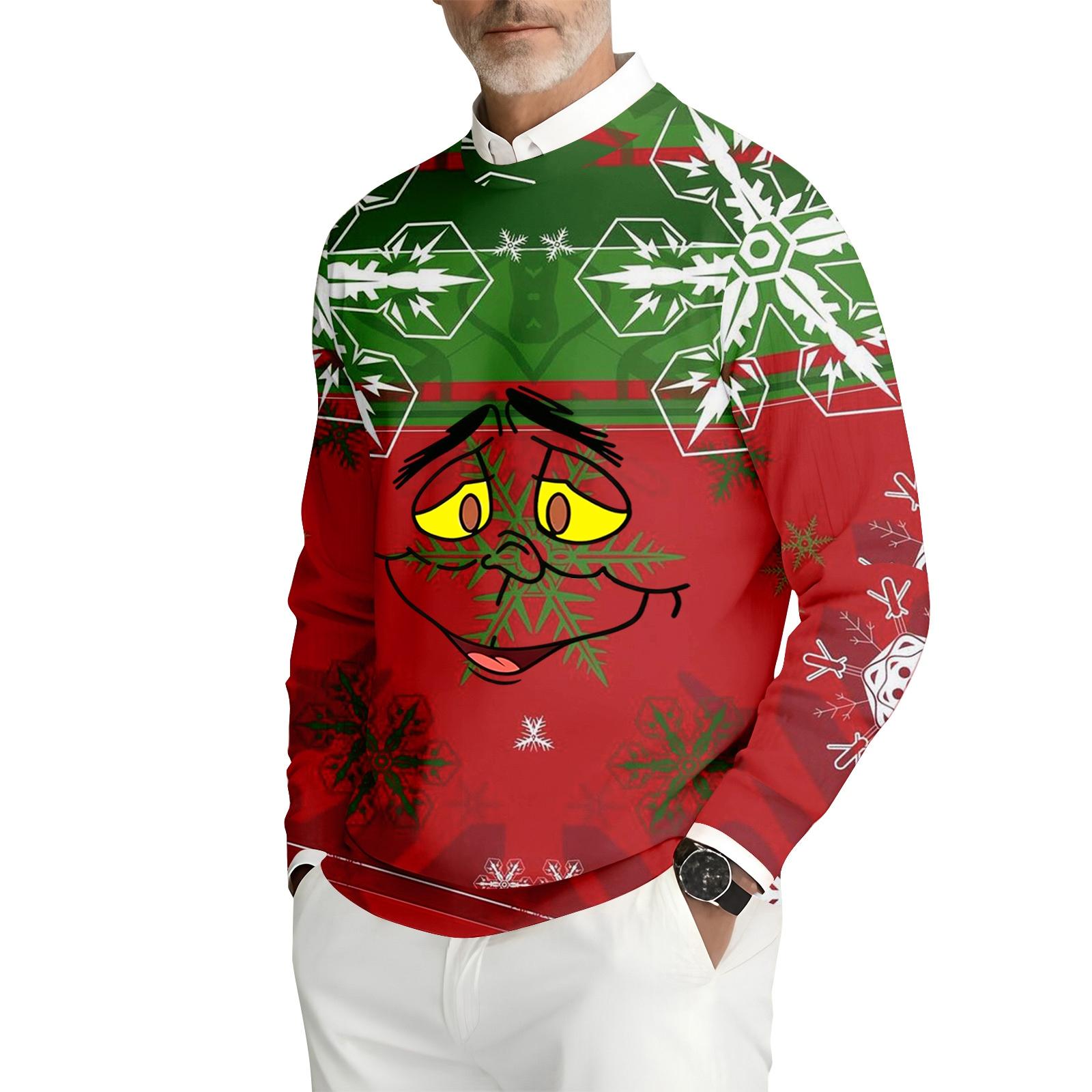 

Мужская толстовка с круглым вырезом и длинными рукавами из рубчатого трикотажа M киноварь