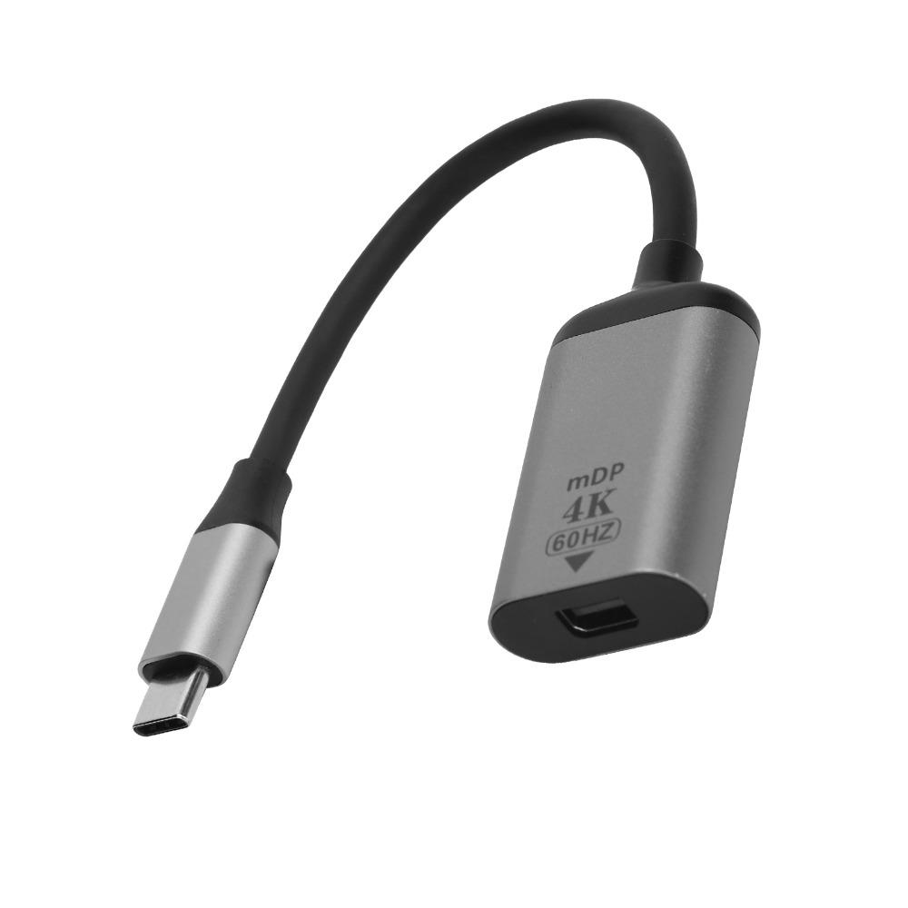 Plug and Play USB-C to Displayport Adapter 4K 60Hz USBC to Mini DP Adapter Computers