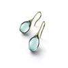Trendy Women Earrings 8 Colors Delicate Gold Color Inlay Natural Stone Hook Dangle Earrings for Women Wedding Engagement Jewelry