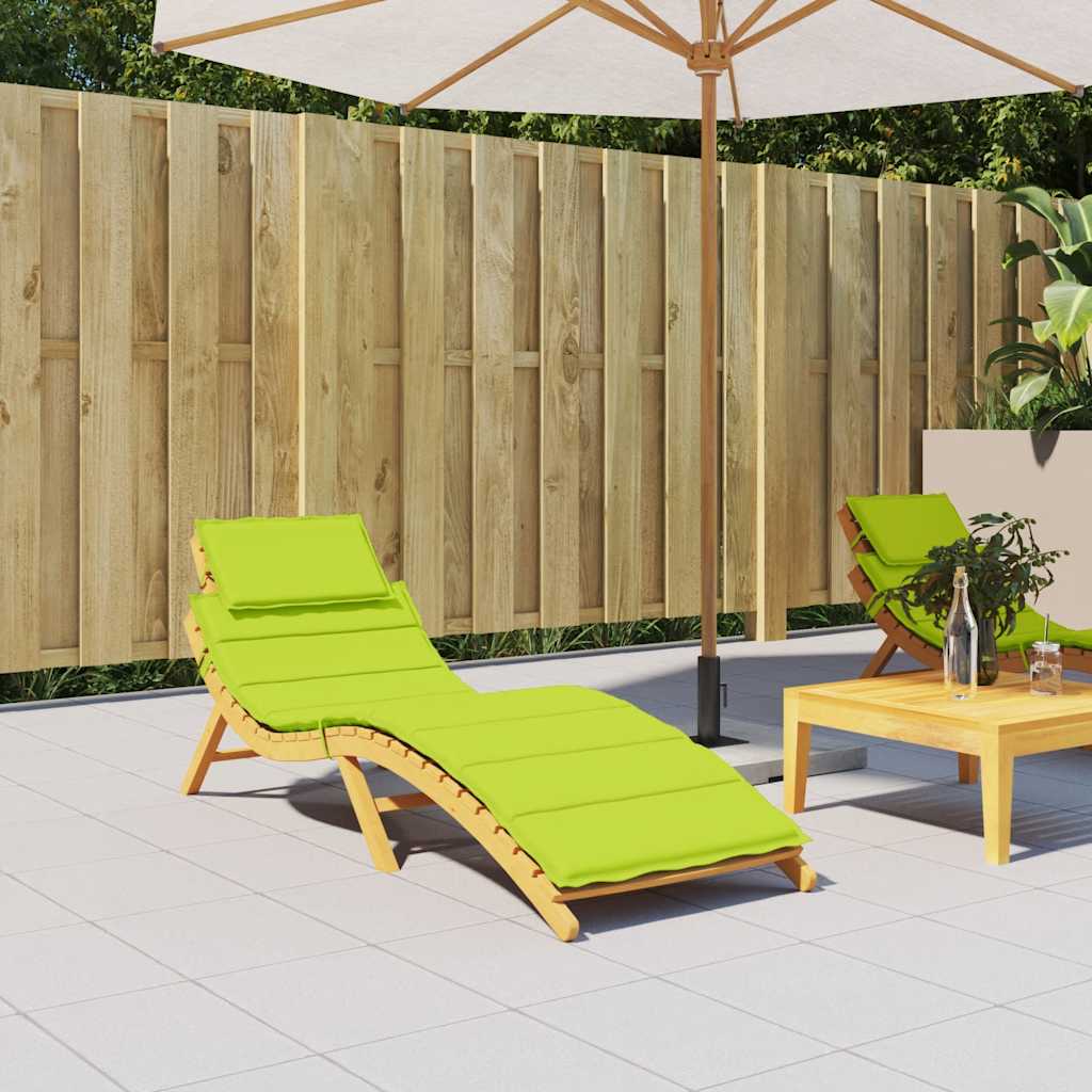 Sun Lounger Cushion Light Green 186x58x4 Cm Oxford Fabric