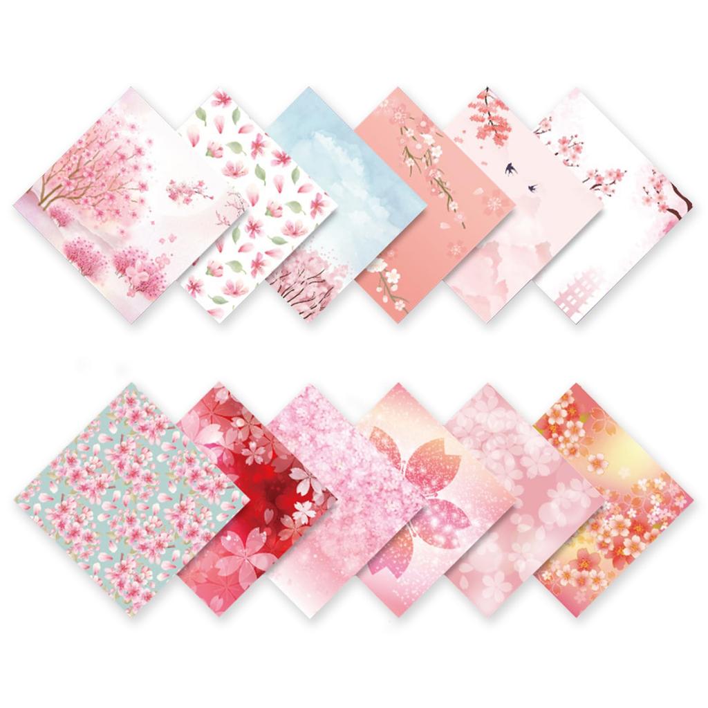 JnTech Origami 200 15cm for Thousand Flower Cherry and Large Perfect for DIY Birthday Party and and Double-Sided Paper, Sheets, Square, Origami,