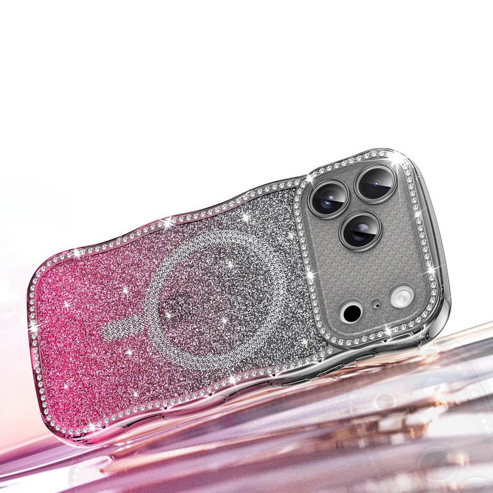 Glitter Diamond with Magnetic Ring Case For iPhone 17 Pro Max 17 Pro 17e 16E 16 Pro 15 + 14 13 Gradient Bling Sparkly Cover