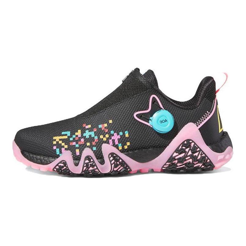 Adidas CodeChaos 22 Slip Resistant Durable Lightweight Low Top Golf Shoes Unisex Golf Shoes Black Pink IE1497