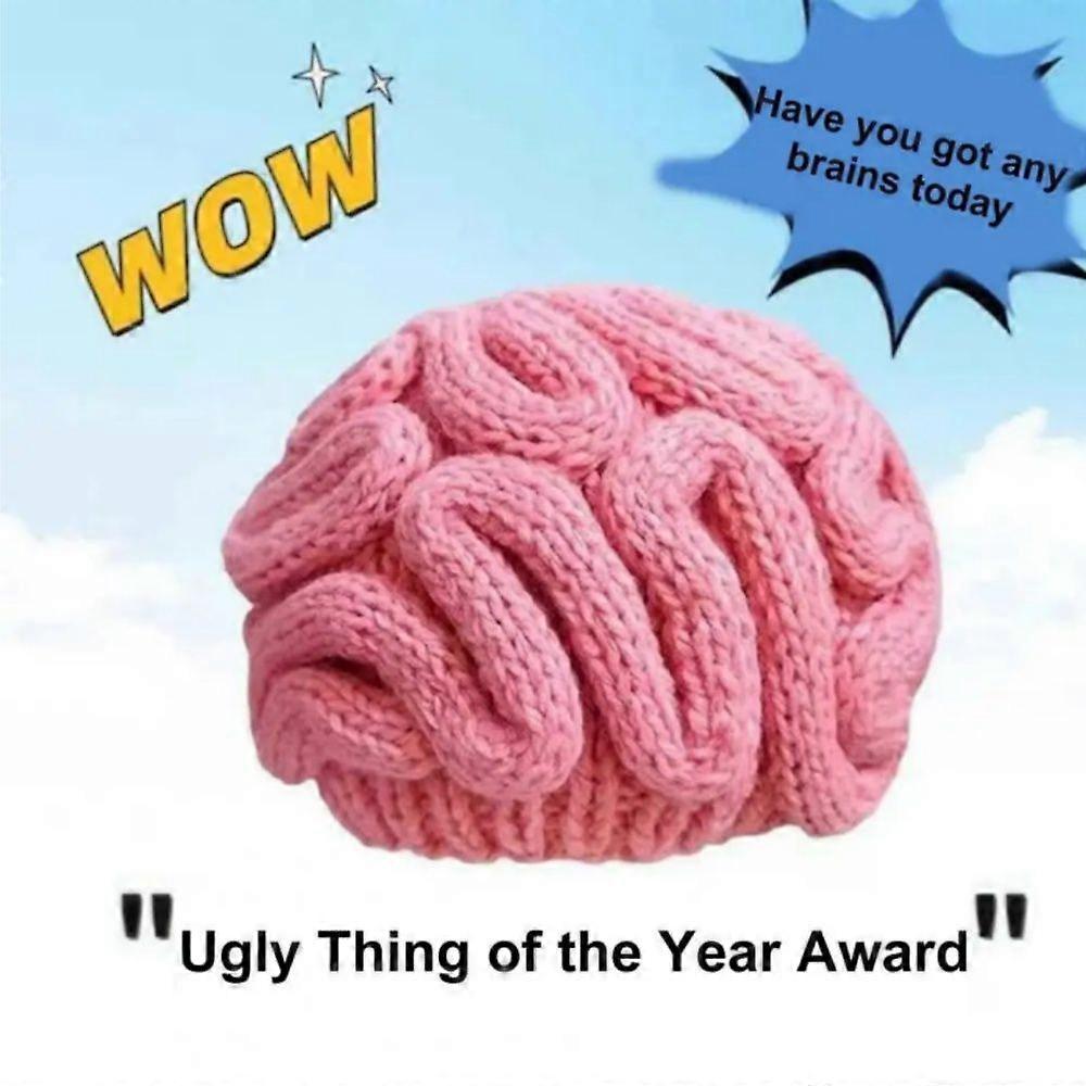 Men's Brain Shaped Hand Knitted Wool Hat