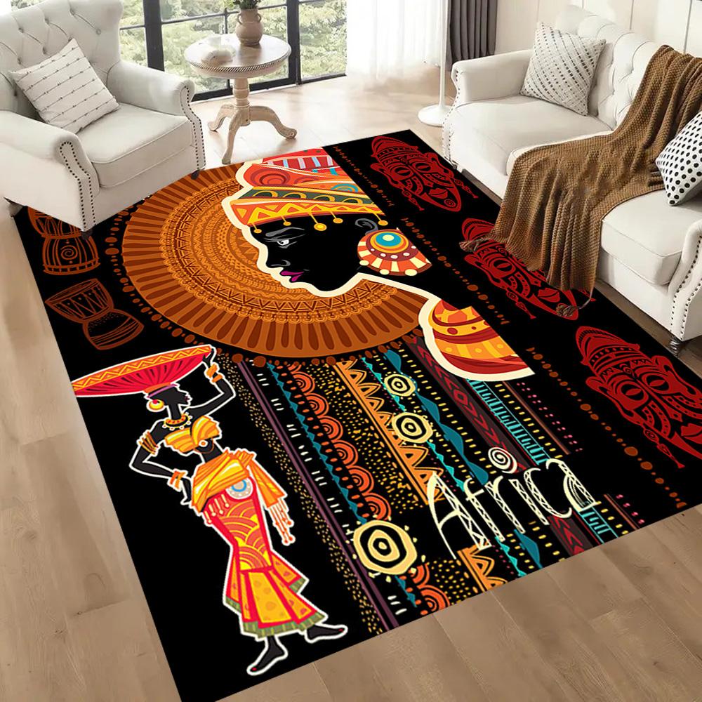 African Style Area Rug Suitable for Game Room Hallway Living Rooms Dining Room Anti-slip Rug Office home decor Spiritual Gift