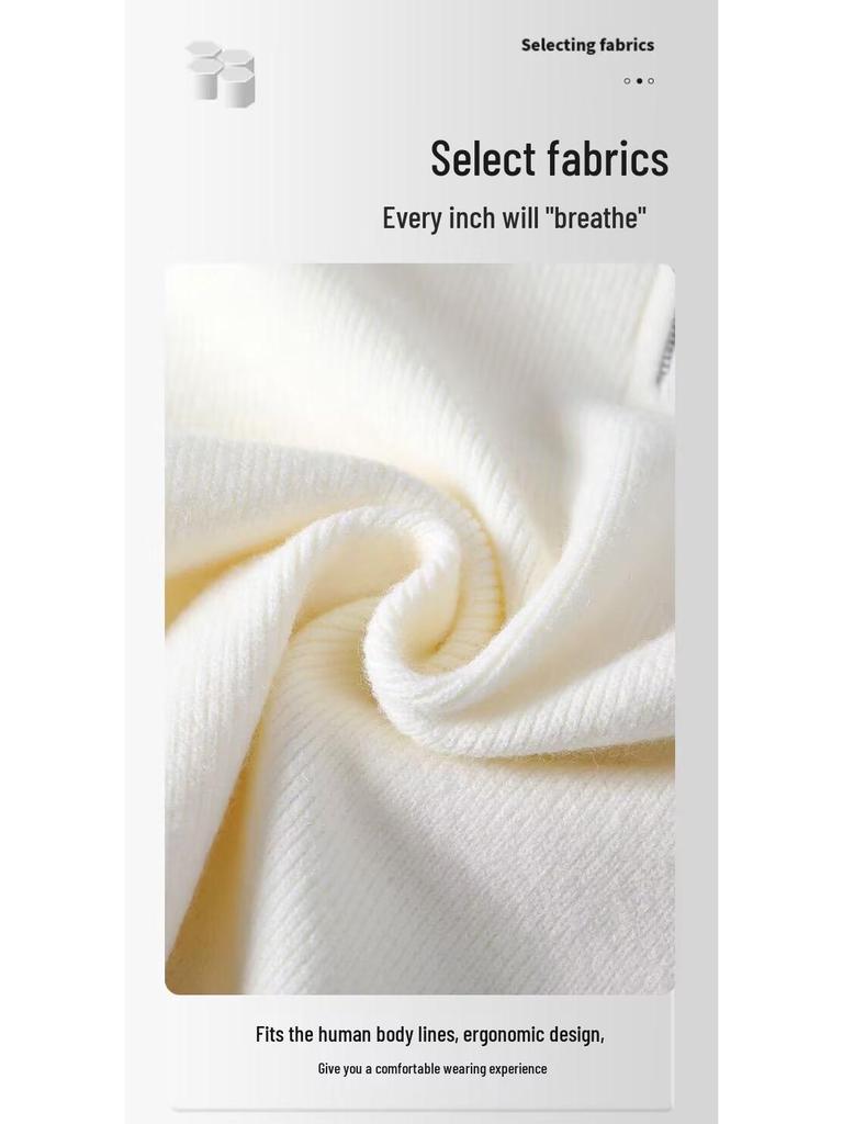 Men's Casual Zipper Stand Collar Sweater - Loose, Thick Knit for Autumn/Winter