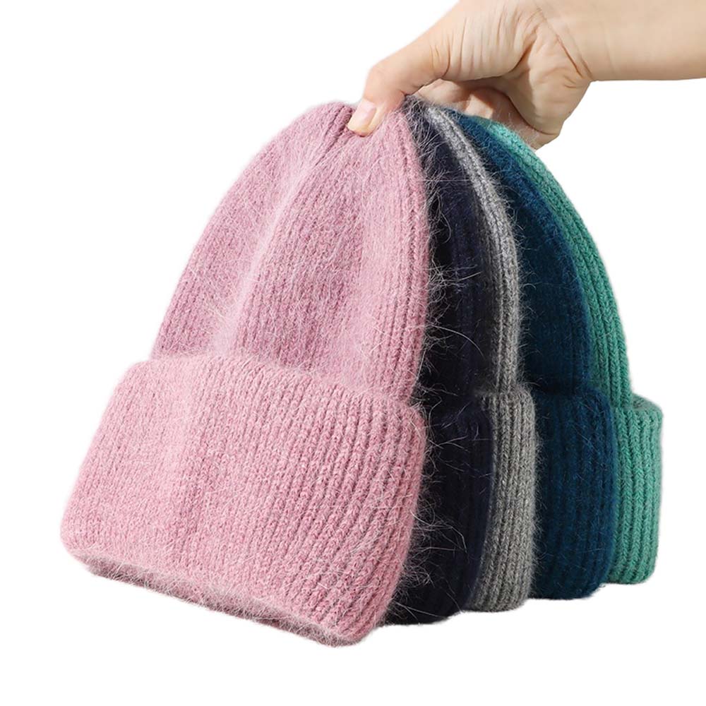 Unisex Winter Mohair Strickmütze Individuelles Logo Warm Lang Sport Strand Freizeit Täglich Outdoor Reisen Angeln Stickerei