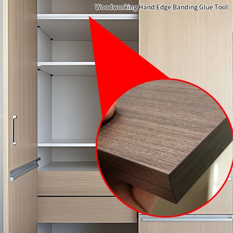 DIY Friendly Manual Gluing Applicator Edges Bander Trimming Tool Set for Accurate Application On Wood Panels Edges