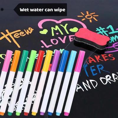 12colors Lightboard Blackboard Marker Pens, Ideal For Decor Party Bar Celebration