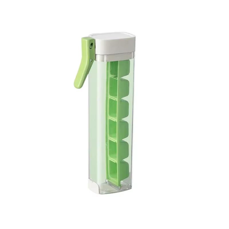 Creative One Handed Press 6-Grid Ice Cube Mold For Home Ice Making, Release Ices Box For Whiskey, Cocktail Drinks, Bar Tools