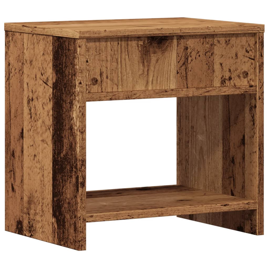 Nightstand with Vintage Wood Look 40 X 30 X 40 Cm Engineered Wood