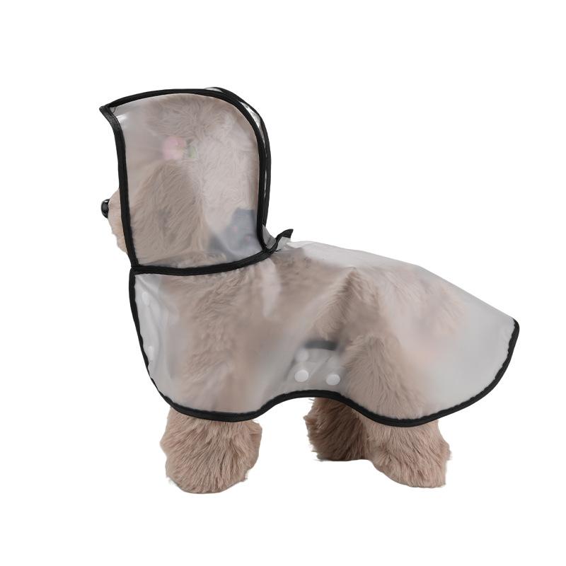 

Pet Raincoat Large, Medium and Small Dog Clothes Bichon Schnauzer Corgi Teddy Transparent Poncho Special Dog Raincoat XS