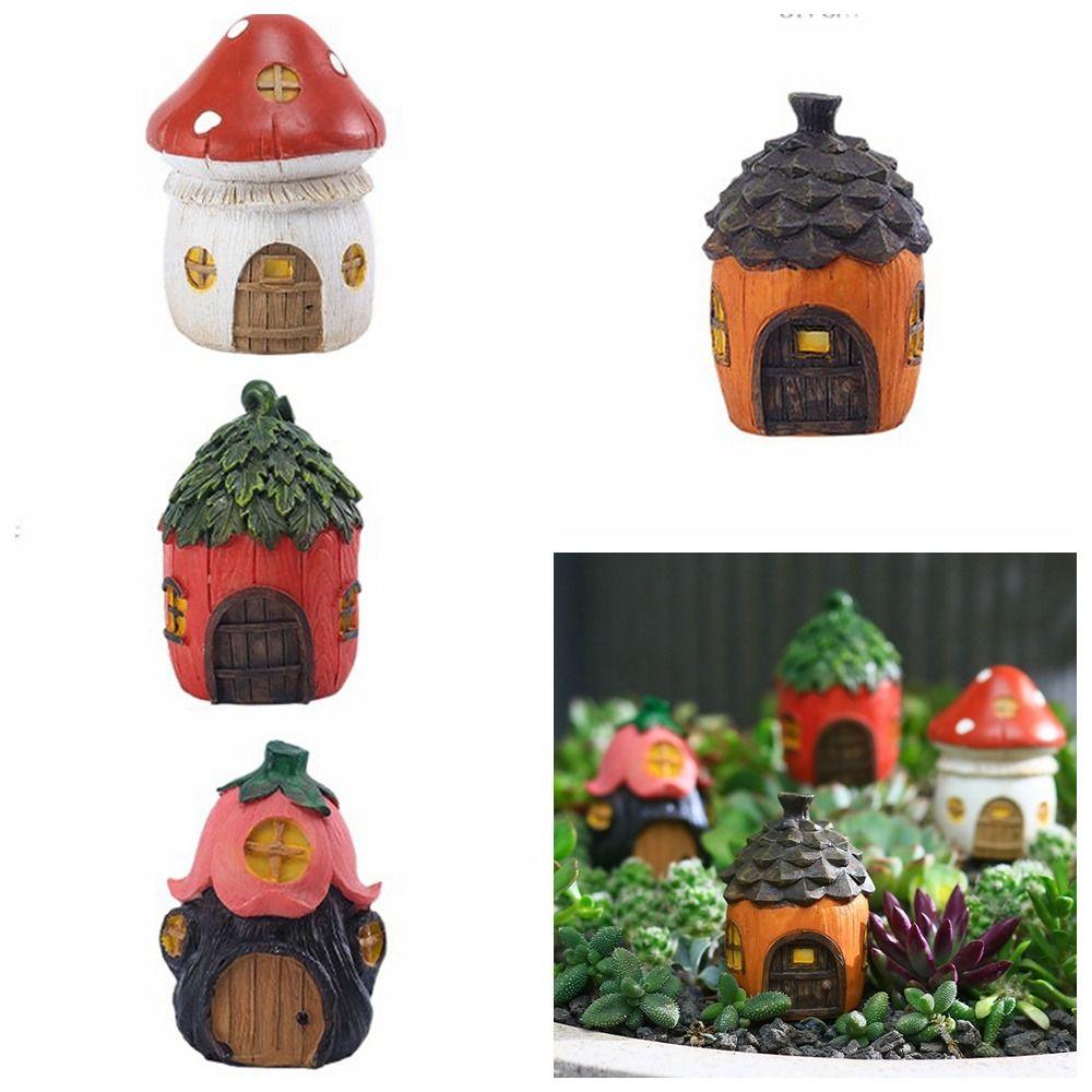 Micro Landscape Resin Garden Mushrooms Mushrooms Mushrooms House Model Courtyard