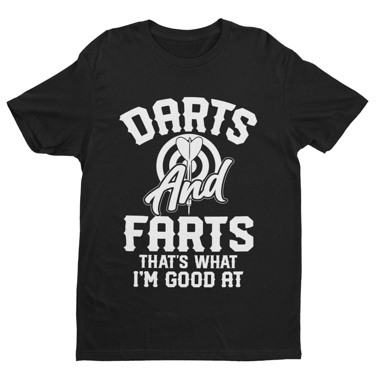 DARTS AND FARTS Funny T Shirt Man To Oche Gift Idea Darts Team Dad Present Rude S