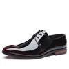 Fashion British Style Business Bright Face Thick Bottom Pointed 38-48 Large Size Brock Men's Shoes Designer New Leather Man Dress Shoes