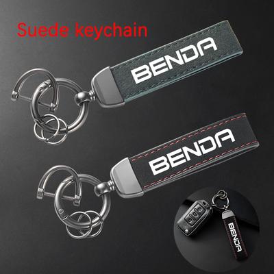 Zkfan8 High-Grade Leather Suede Keychain Motorcycle Keyring For Keeway BENDA LFC 700 Benda 700 LFC Pro LFS 700 Accessories