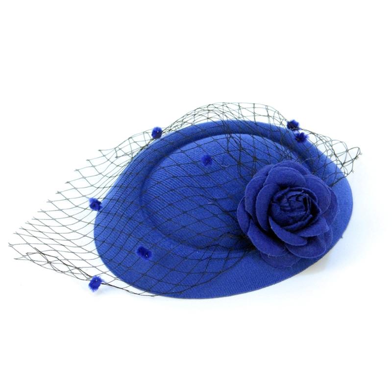 

Unique Tulle Party Hat Headwear Elegant Hair Accessory Parties Headpieces For Weddings And Fancy Dress Occasion синій