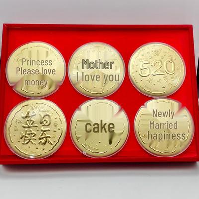 999 Feingold "Prinzessin bitte werde reich" Münze, 50mg Blattgold, Ornament Geschenk für Ehefrau oder Mutter.
