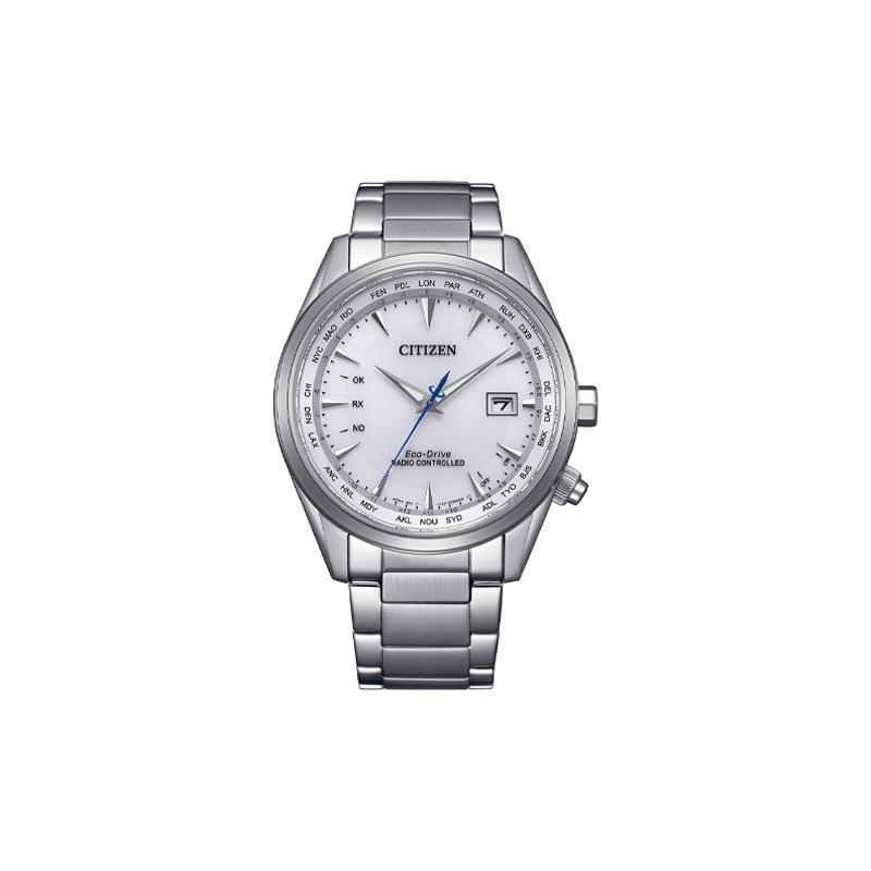 

CITIZEN 100 meters waterproof, solar Quartz, Steel Strap, , men s watch, white dial CB0270-87A синій