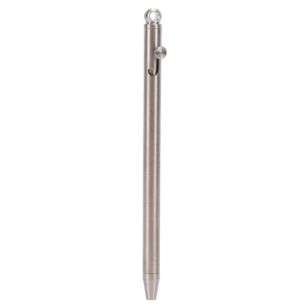 Mini Keychain Pen 0.5mm Tip Ti Alloy Portable Writing Ballpoint Pen with Black Refills