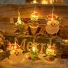 Santa Claus Snowman Christmas Tree LED Lights Christmas Decoration Hanging Ornaments Colorful Light Strings Christmas Decorative Ambient Light Strings