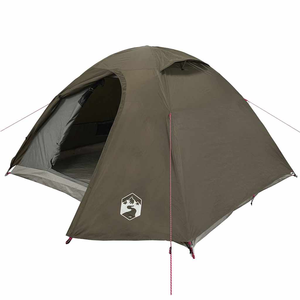 Vidaxl Tourist Tent, 3-Person, Dome, Brown, Waterproof