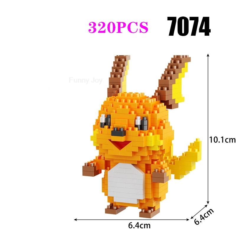 Funny Pokemon Building Blocks Assembly Anime Picachu Charizard Doll Blastoise Bulbasaur Gengar Pokémon Bricks Toy for Kid Gift