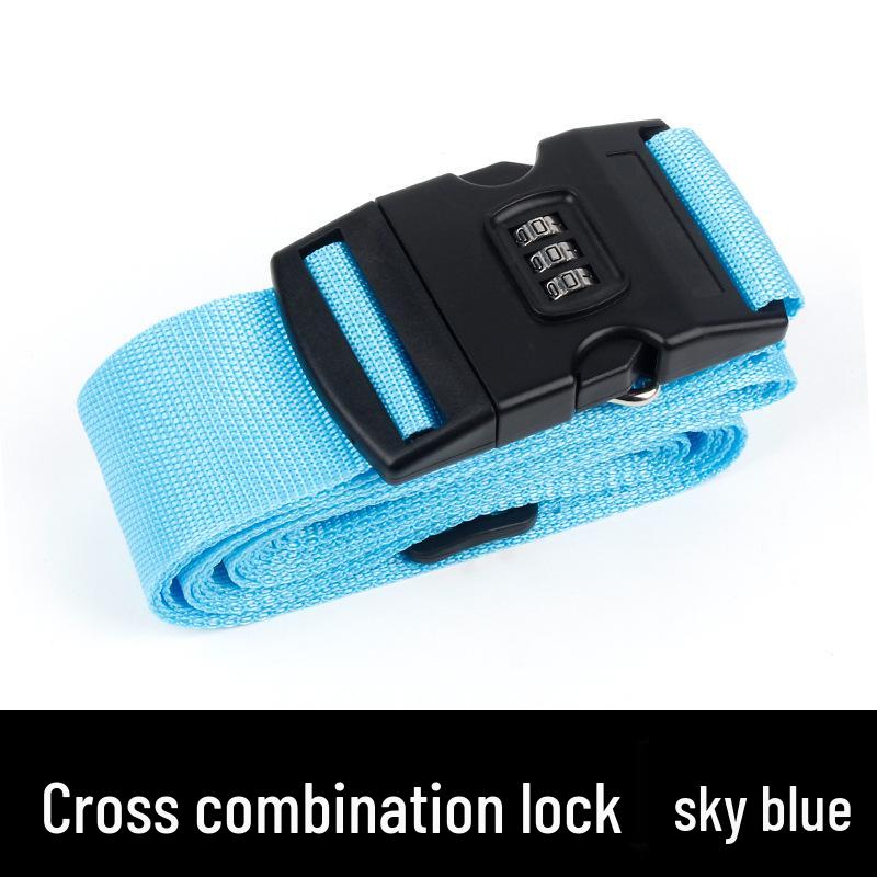 - Cross Packing Luggage Reinforcement Strap with Password Lock
