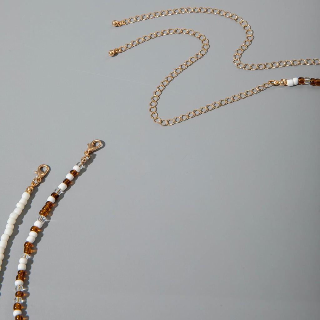 Fashionable Trendy Beach Vacation Style Sexy Rice Bead Waist Chain Set for Women, Beaded Shell Beach Body Chain