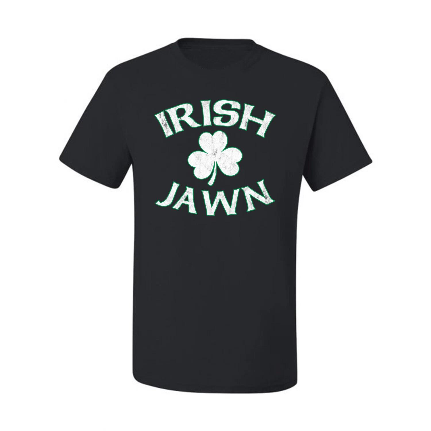 Irish Jawn Philadelphia Humor Clover St Patricks Day Men Graphic T- Shirt M