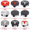 ALL1 56mm 4 Piece Wheel Tire Center Cap Logo for Tesla Original Hub Caps Model3 Model Y Model S X High Quality Auto Accessories