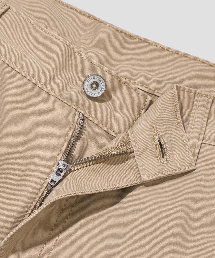 AGOD Snap Button Curved Pants [Beige]