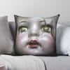 Creepy Spooky Haunted Doll Pillowcase Polyester Linen Velvet Pattern Zip Decorative Pillow Case Sofa Seater Cushion Cover