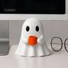 Decorazione Casa di Halloween Fantasma che Beve Caffè Statuetta, Stampato 3D Carino Bianco Che Tiene Una Tazza Statua Stagionale Autunnale, Decorazione Spettrale per Bar, Banconi,