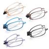 Premium Folding Reading Glasses for Men Ladies Portable Telescopic Legs Rotation Presbyopia Eyeglasses with Glasses Case Strength+1.0~4.0