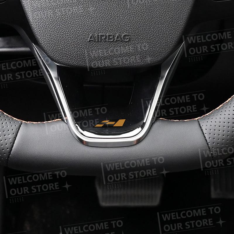 3D Metal Racing Flag Car Steering Wheel Badge Sticker Styling Interior Dekoration For Mill Alhambra Ibiza Leon Cupra Ateca Arosa