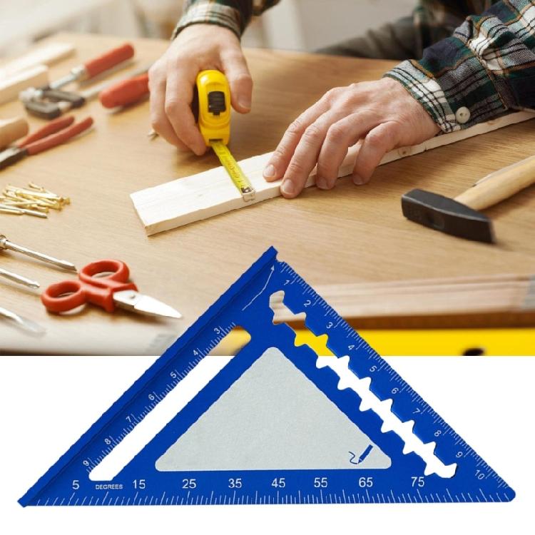 Triangle Ruler Aluminum Drafting Triangle Square Ruler 45/90 Degree Right Angled Woodworking Math Geometry Tool